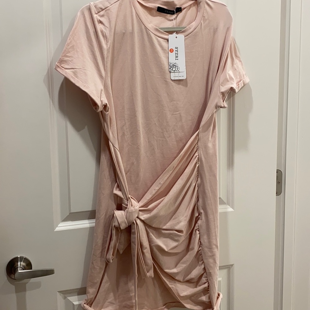 XL Baby Pink wrap dress
